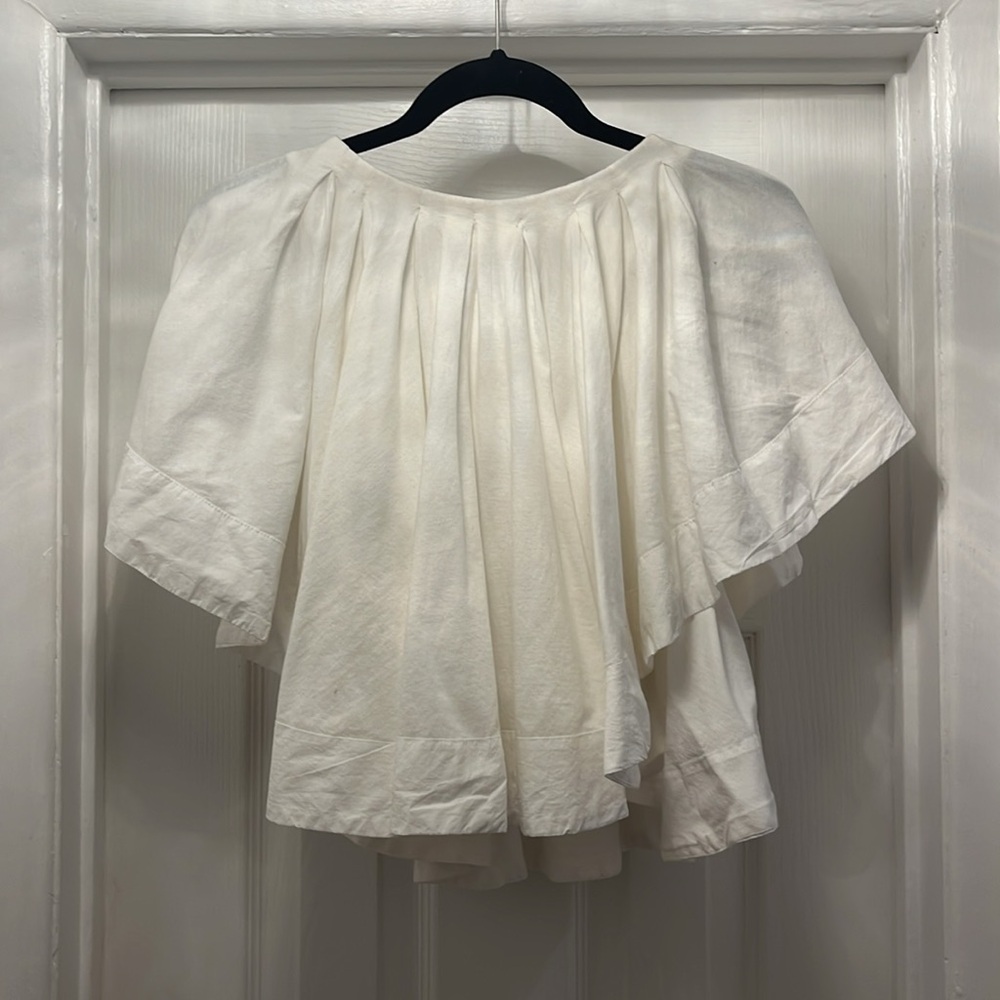 Anthropologie NWT Women’s unique White top - Picture 5 of 14